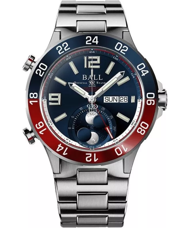 Часовник Мъжки Ball Roadmaster Marine GMT Moon Phase Limited Edition DG3220A-S1CJ-BE