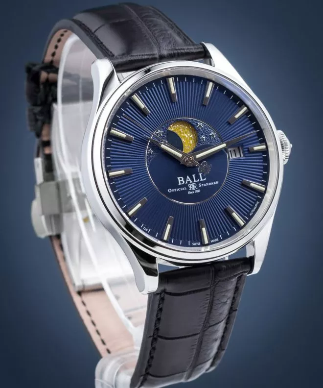 Часовник Мъжки Ball Trainmaster Moon Phase Automatic NM3082D-LLFJ-BE