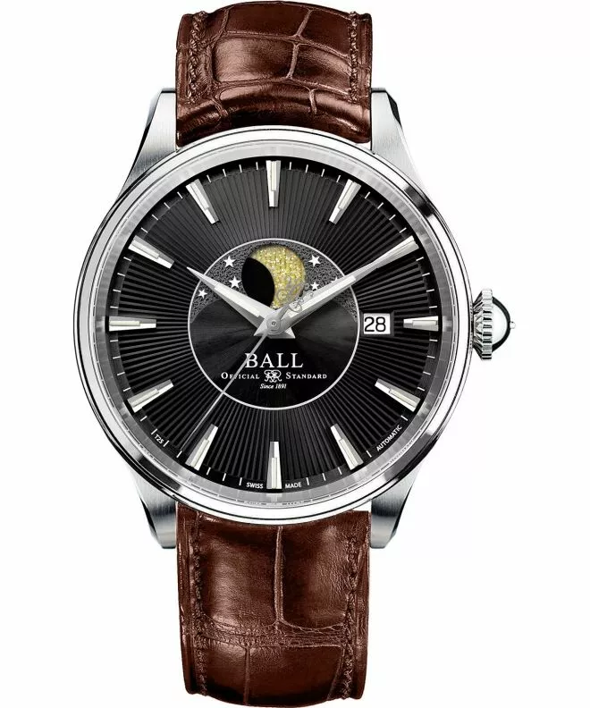 Часовник Мъжки Ball Trainmaster Moon Phase Automatic NM3082D-LLJ-BK