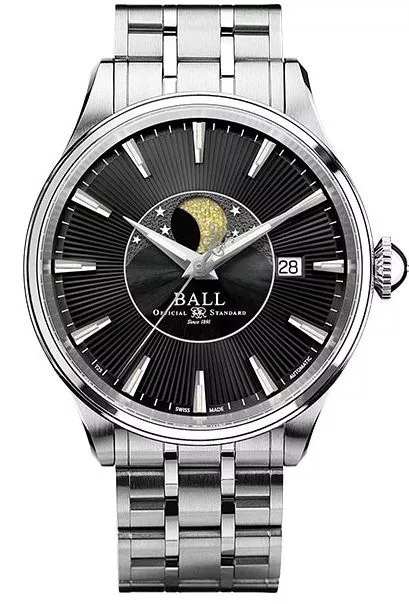 Часовник Мъжки Ball Trainmaster Moon Phase Automatic NM3082D-SJ-BK