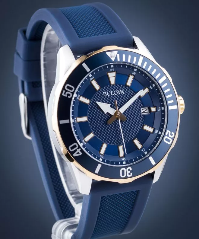 Часовник Мъжки Bulova Diver Gold Blue 100m 98B345
