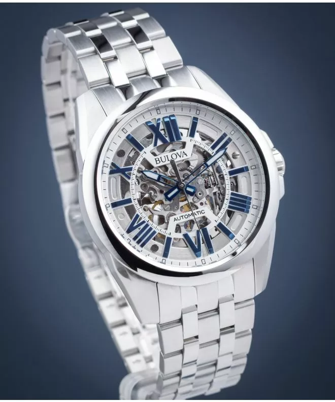Часовник Мъжки Bulova Skeleton Automatic Open Heart 96A187