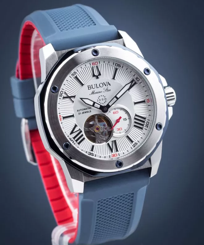 Часовник Мъжки Bulova Marine Star Automatic Open Heart 98A225