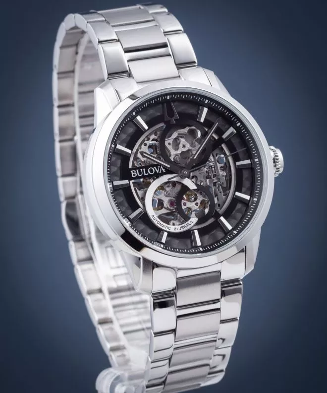 Часовник Мъжки Bulova Sutton Skeleton Automatic 96A208