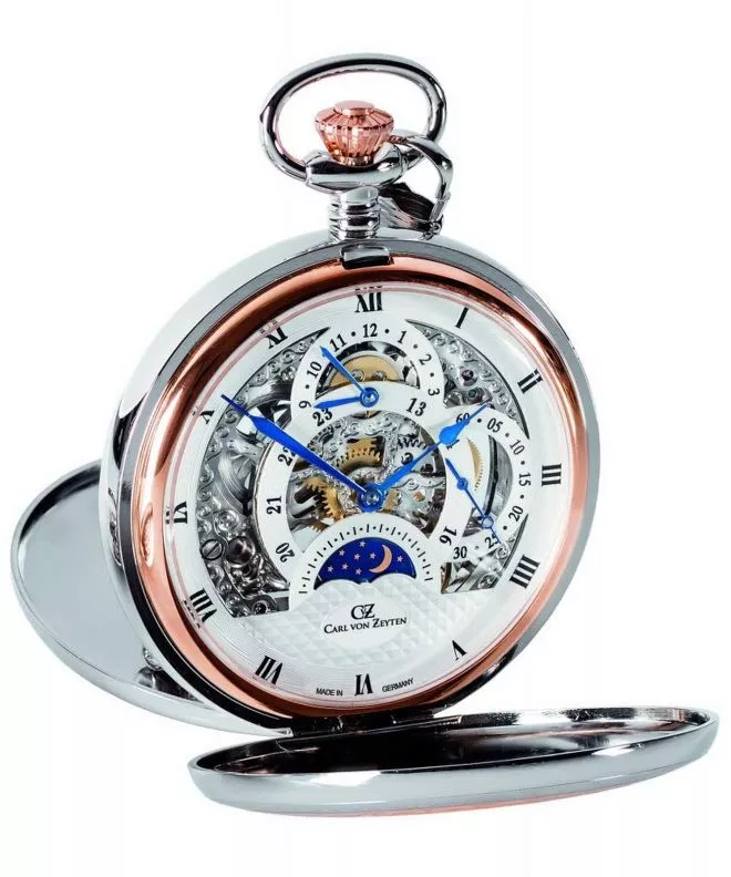 Часовник Мъжки Carl von Zeyten Alb Pocket Skeleton Mechanical CVZ0040RSL