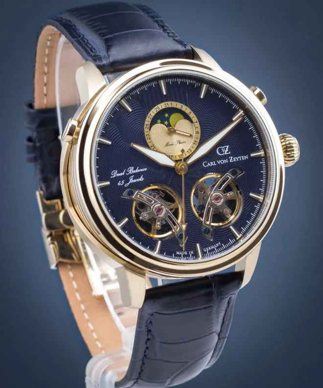 Часовник Мъжки Carl von Zeyten Durbach Twin Balance Automatic CVZ0060GBL