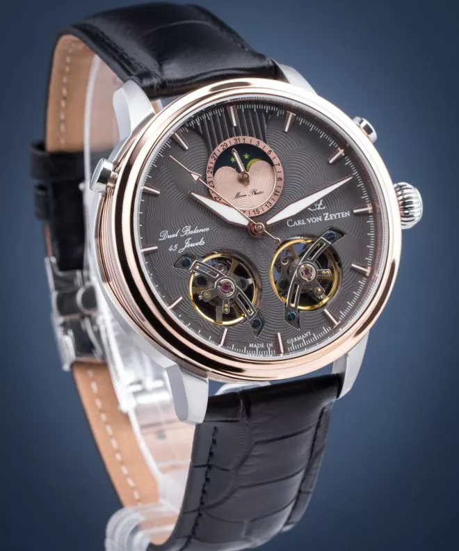 Часовник Мъжки Carl von Zeyten Durbach Twin Balance Automatic CVZ0060RGU