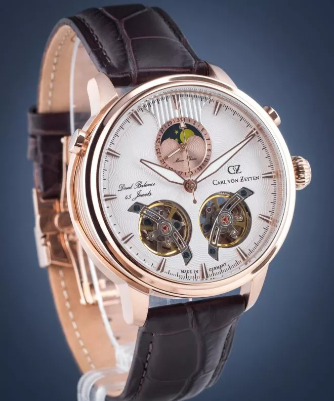 Часовник Мъжки Carl von Zeyten Durbach Twin Balance Automatic CVZ0060RWH