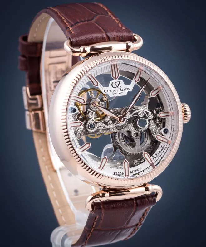 Часовник Мъжки Carl von Zeyten Elzach Skeleton Automatic CVZ0031RWH