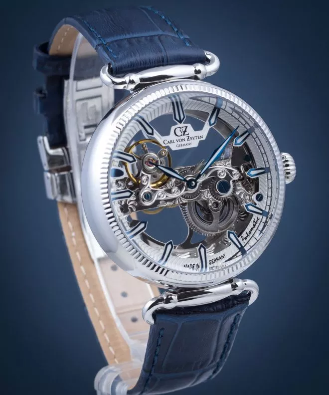 Часовник Мъжки Carl von Zeyten Elzach Skeleton Automatic CVZ0031WH