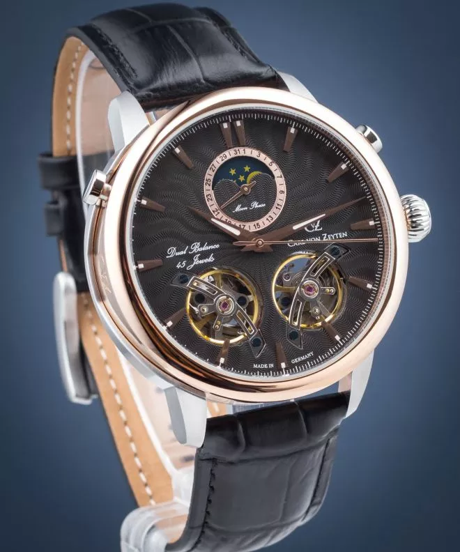 Часовник Мъжки Carl von Zeyten Forbach Twin Balance Automatic CVZ0056BK