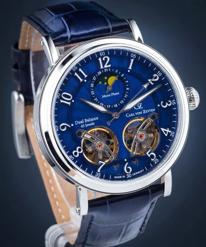 Часовник Мъжки Carl von Zeyten Murg Moonphase Automatic CVZ0054BL