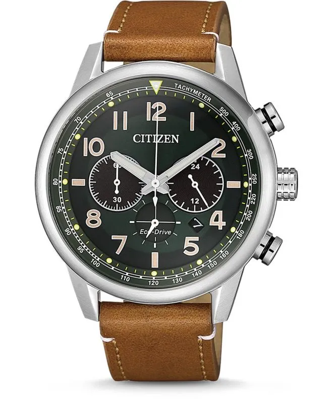 Часовник Мъжки Citizen Leather Eco-Drive Chronograph CA4420-21X