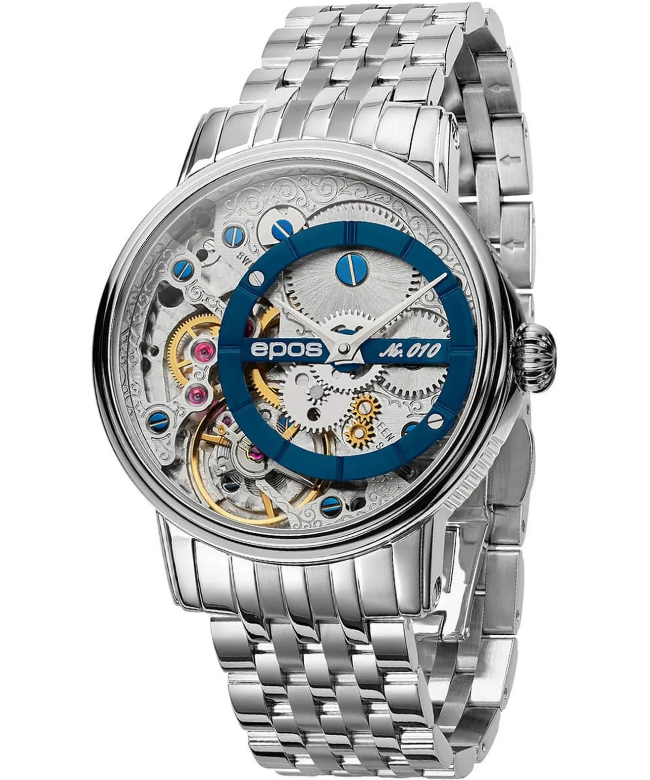 Часовник Мъжки Epos Oeuvre D'Art Verso Skeleton Limited Edition 3435.313.20.16.30