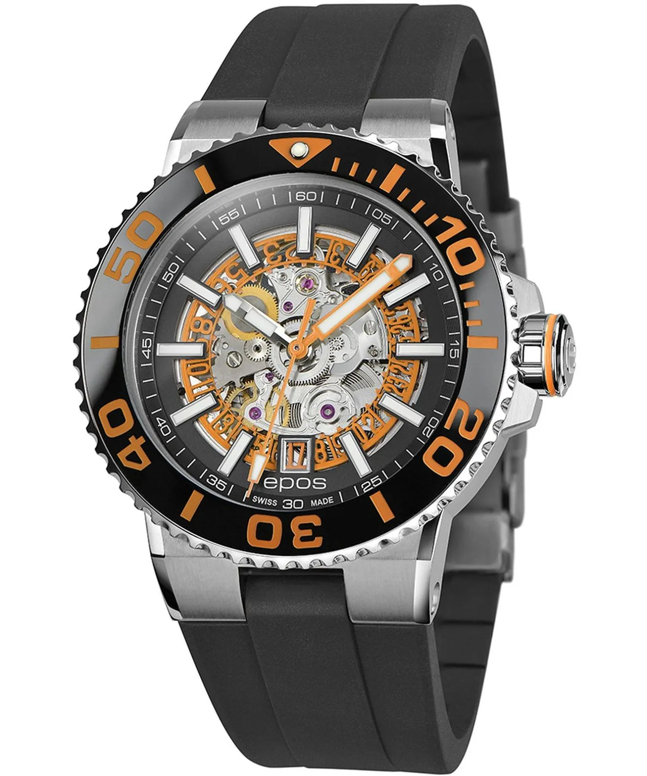 Часовник Мъжки Epos Sportive Diver Skeleton Automatic 3441.135.99.15.55