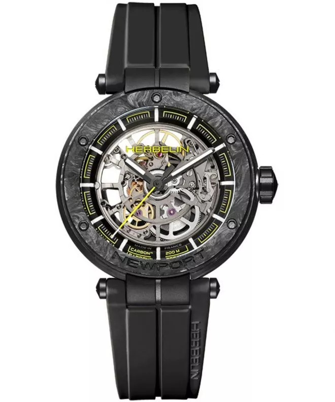Часовник Мъжки Herbelin Newport Carbon Skeleton Titanium Automatic Limited Edition 1888SQCTN14CA