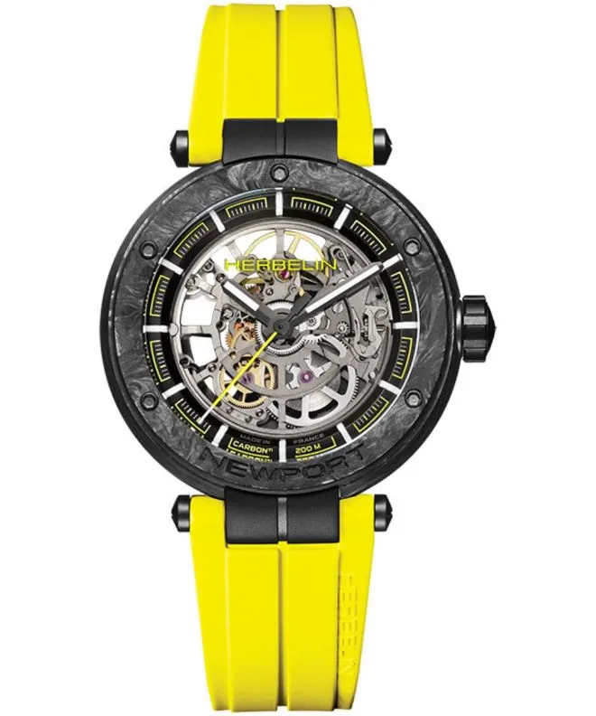 Часовник Мъжки Herbelin Newport Carbon Skeleton Titanium Automatic Limited Edition 1888SQCTN14CY