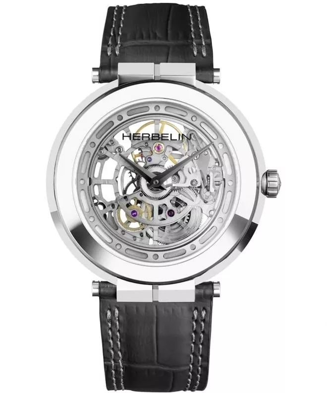 Часовник Мъжки Herbelin Newport Slim Mechanical Skeleton Limited Edition 1222SQ75 (1222/SQ75)