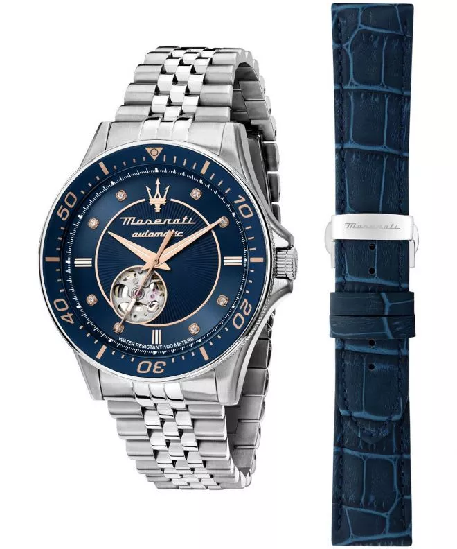 Часовник Мъжки Maserati Sfida Open Heart Automatic SET R8823140013