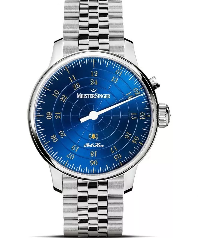 Часовник Мъжки Meistersinger Bell Hora Medium Blue with Gold BHO918G_MGB20