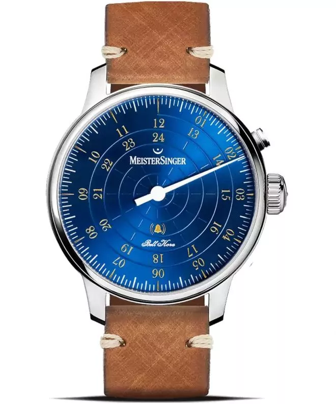 Часовник Мъжки Meistersinger Bell Hora Medium Blue with Gold BHO918G_SVSL03