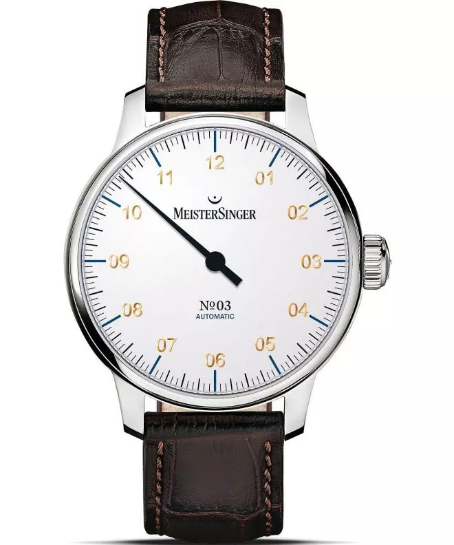Часовник Мъжки Meistersinger N°03 White Automatic AM901G_SG02