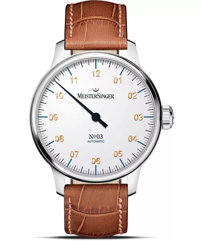 Часовник Мъжки Meistersinger N°03 White Automatic AM901G_SG03