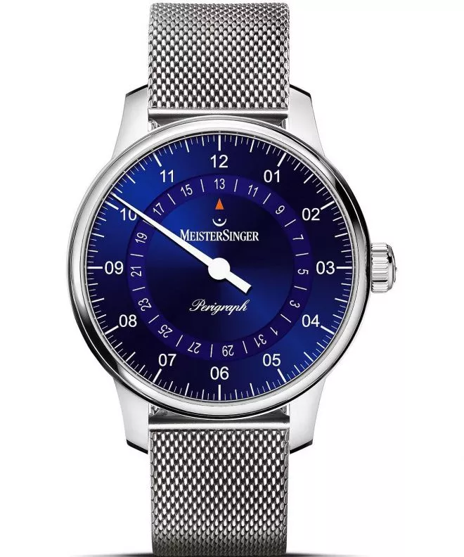 Часовник Мъжки Meistersinger Perigraph - 38mm Sunburst Blue BM1108_MLN18
