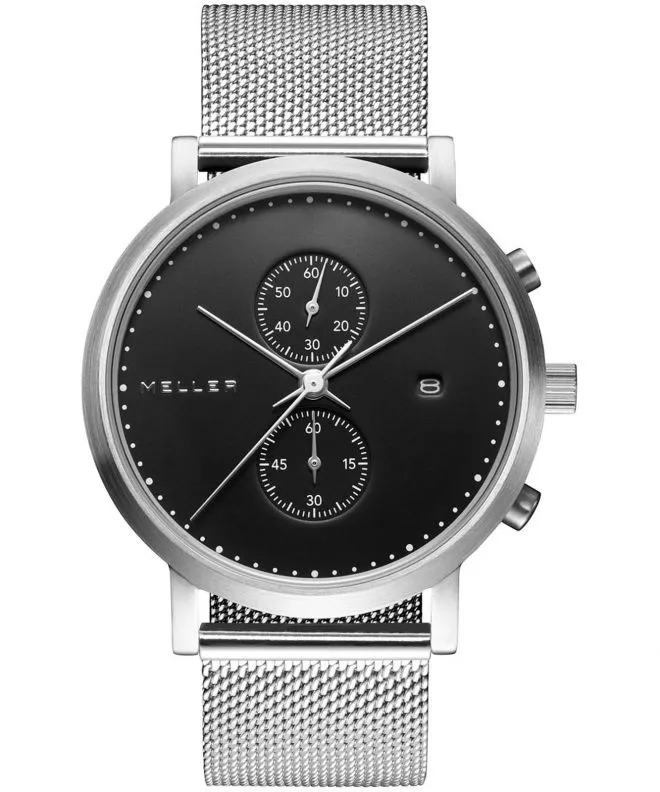Часовник Мъжки Meller Makonnen Black Silver Chronograph 4PN-2SILVER