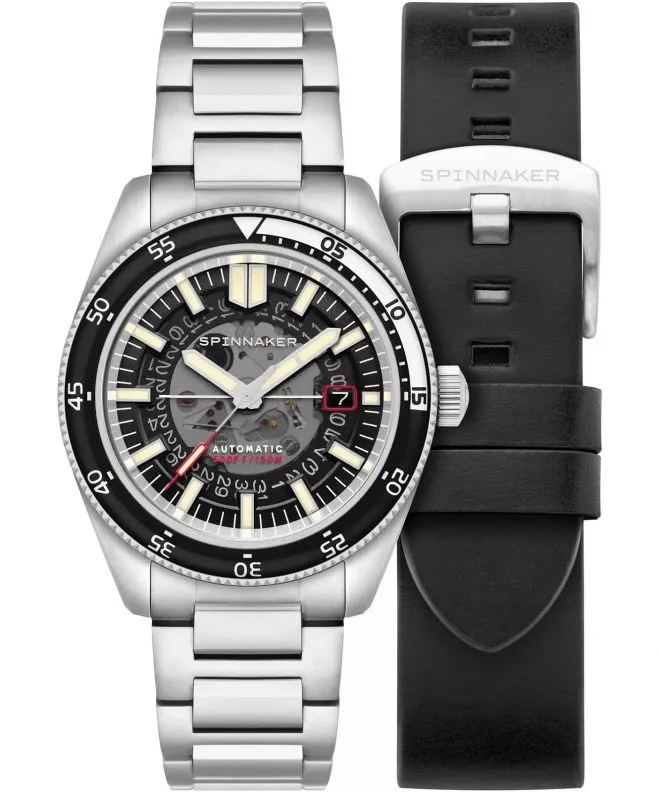 Часовник Мъжки Spinnaker Fleuss Skeleton Automatic Severn Edition SET Wet Suit Black SP-5118-11