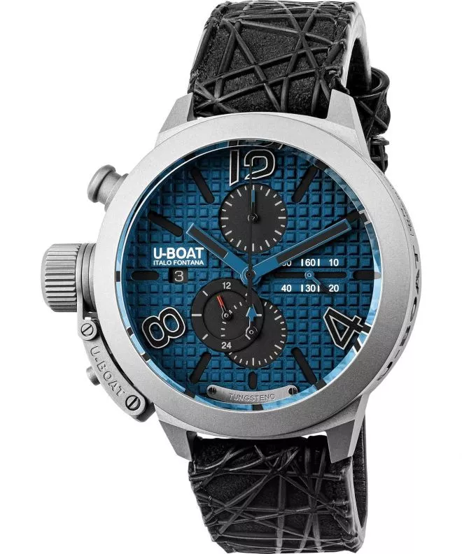 Часовник Мъжки U-Boat Classico 45 Titanium Tungsten Blue Chronograph Automatic Limited Edition 3003