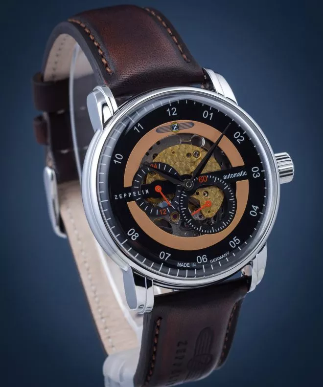 Часовник Мъжки Zeppelin New Captain's Line Skeleton Automatic 8664-5