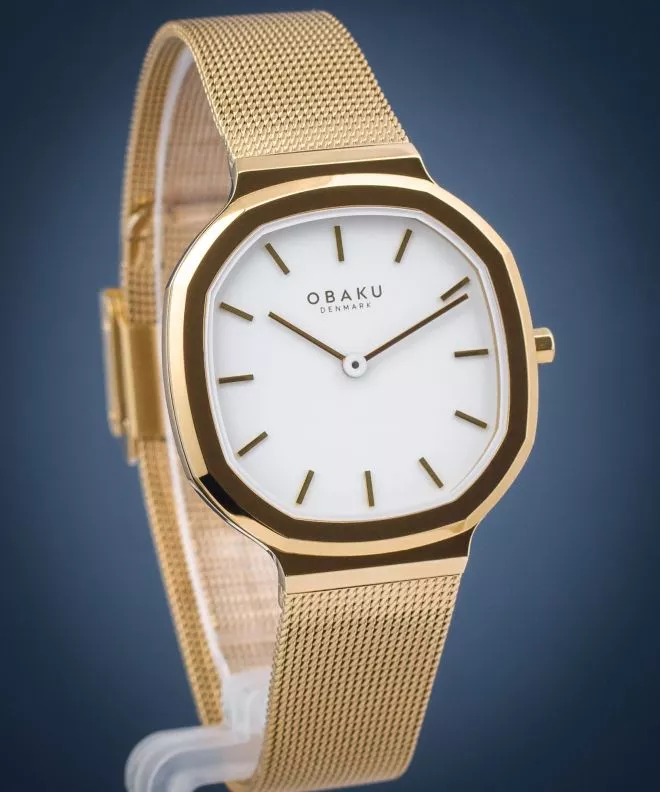 Часовник Унисекс Obaku Oktant Lille Gold V253LXGWMG