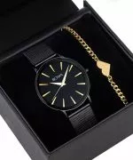 Часовник Дамски BOWA Praha Black-Gold Mesh 38 Gift Set