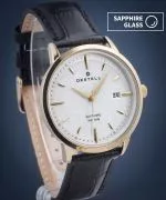 Часовник Мъжки DESTELL Pictor Silver Gold Black Leather Sapphire