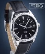 Часовник Мъжки DESTELL Loup Black Silver Leather Sapphire