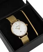 BOWA Milan White-Gold Mesh 34 Gift Set (часовник + гривна)