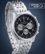 Часовник Мъжки DESTELL Circinus Black Silver Steel Chronograph Sapphire