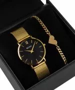BOWA London Black-Gold 33 Gift Set (часовник + гривна)