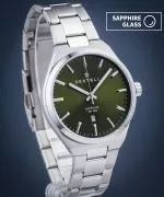Часовник Мъжки DESTELL Aries Green Silver Steel Sapphire