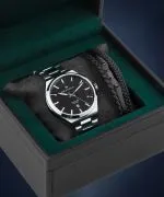 Часовник Мъжки DESTELL Aries Black Silver Steel Sapphire Gift Set