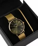 BOWA New York Green-Gold Mesh 38 Gift Set (часовник + гривна)