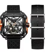 Часовник Мъжки Ciga Design X Series Gorilla Black & Orange Skeleton Automatic