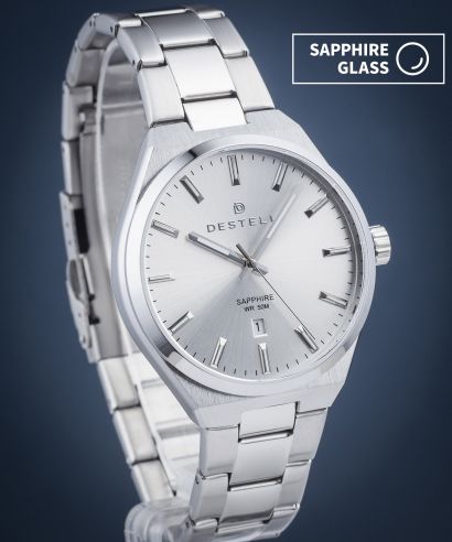 Часовник Мъжки DESTELL Aries Full Silver Steel Sapphire