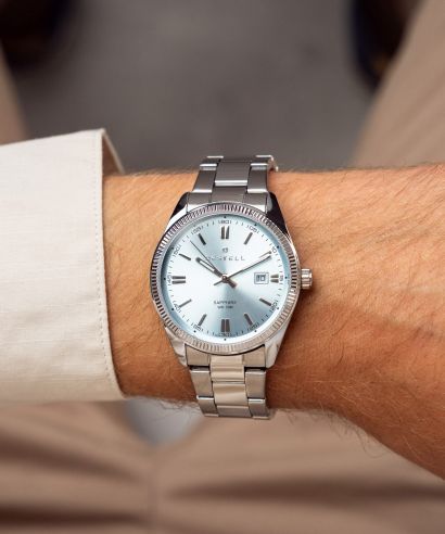 Часовник Мъжки DESTELL Loup Ice Blue Silver Steel Sapphire