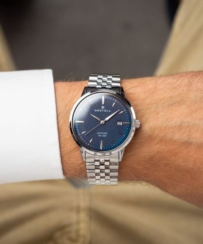 Часовник Мъжки DESTELL Pictor Blue Silver Steel Sapphire