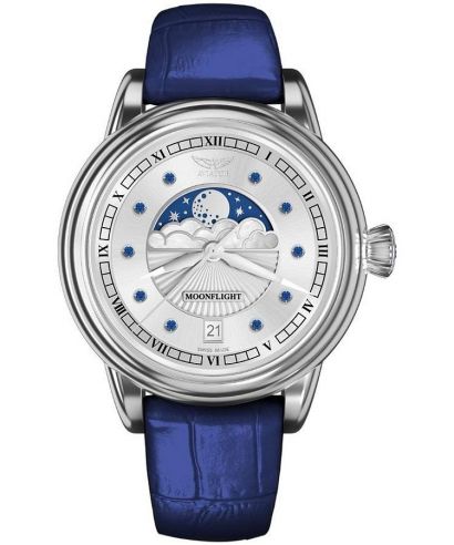 Часовник Дамски Aviator Moonflight Gemstone Edition Silver Blue Sapphire Limited Edition