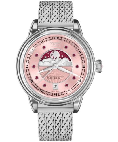 Часовник Дамски Aviator Moonflight Gemstone Edition Pink Red Ruby Limited Edition