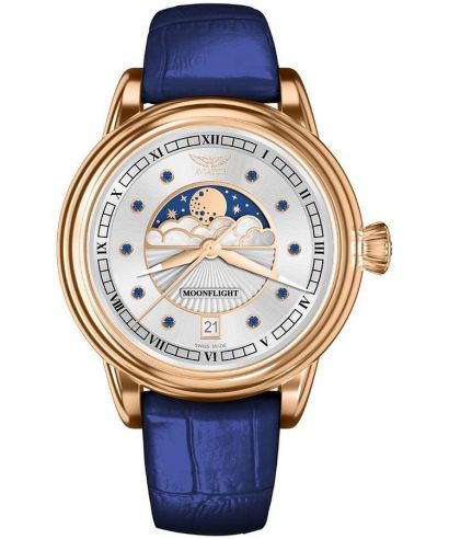 Часовник Дамски Aviator Moonflight Gemstone Edition Silver Blue Sapphire Limited Edition