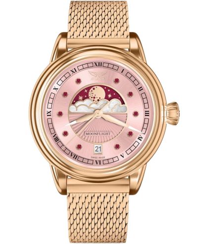 Часовник Дамски Aviator Moonflight Gemstone Edition Pink Red Ruby Limited Edition